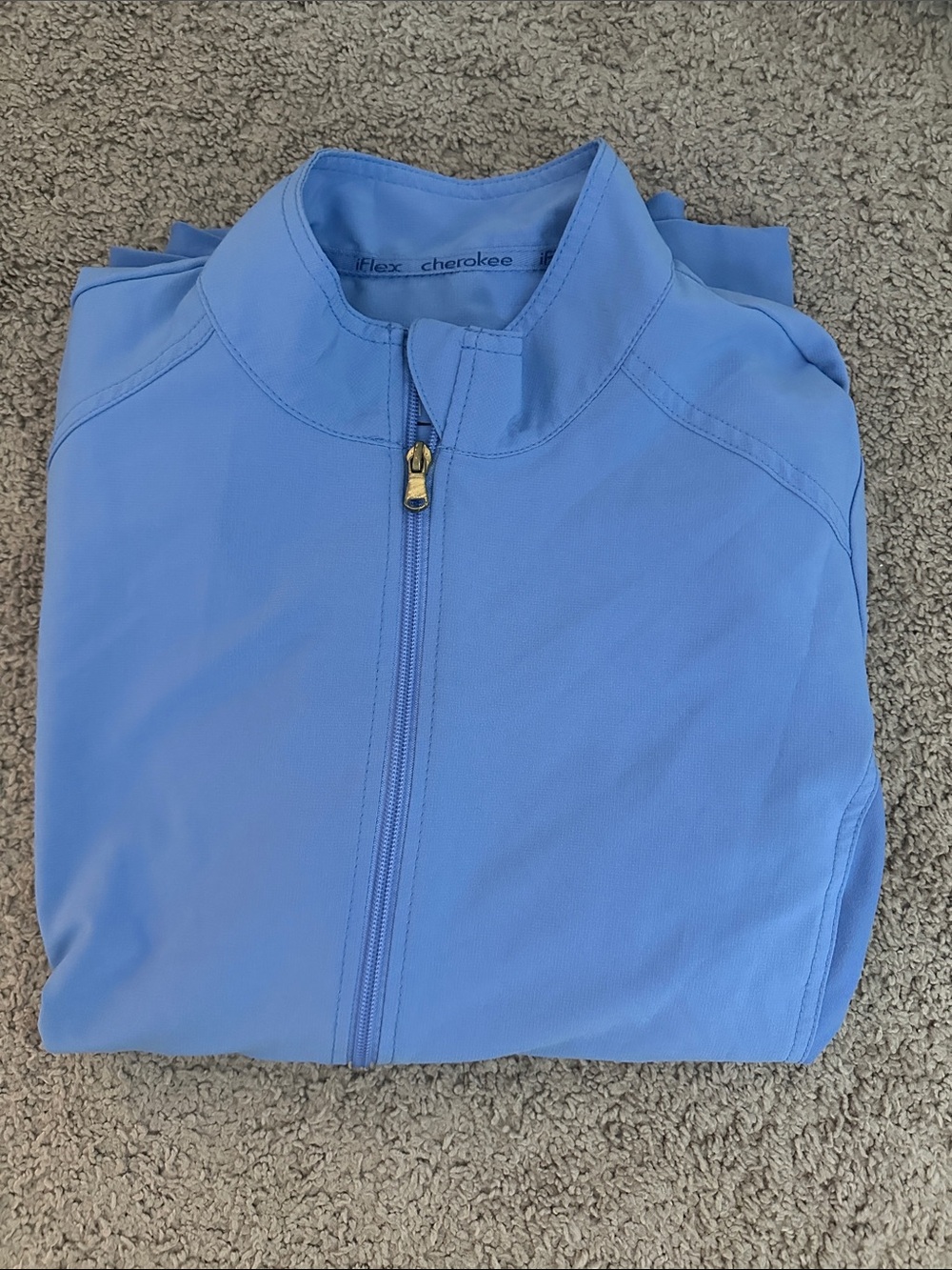 Cherokee Light Blue Zip Front Jacket